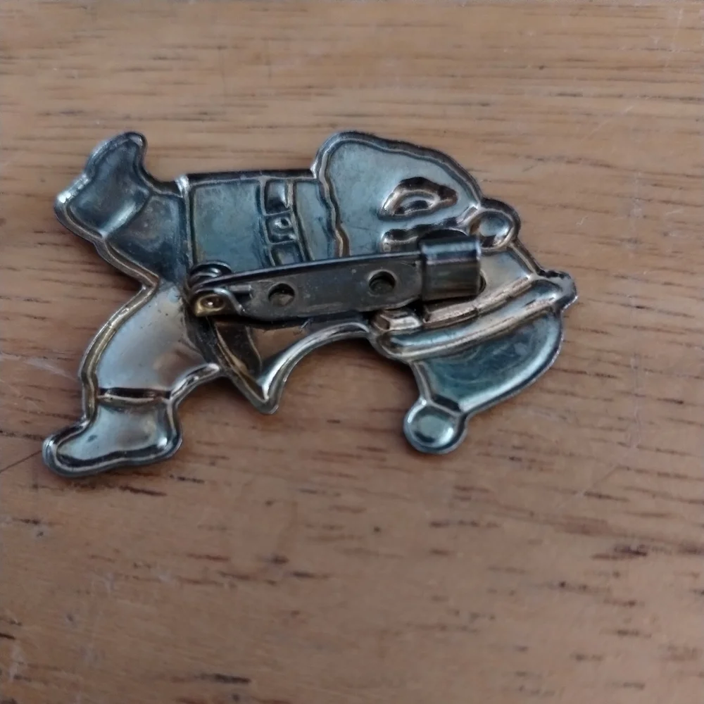Vintage ESTATE Christmas Santa Brooch pin